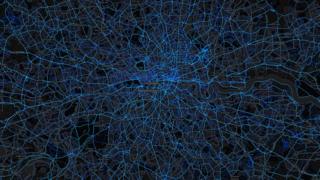 London - cycling routes (by Strava users 2015)