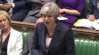 Theresa May at this week's PMQs