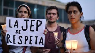 Protestas a favor de la JEP