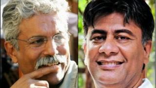 এটিএন নিউজের প্রধান নির্বাহী মিশুক মুনীর ও চলচ্চিত্র নির্মাতা তারেক মাসুদ