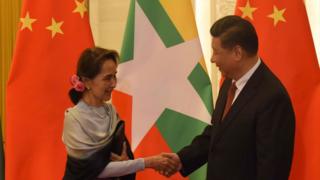 ဒေါ်အောင်ဆန်းစုကြည်နဲ့ တရုတ်သမ္မတ ရှီကျင့်ဖျင်