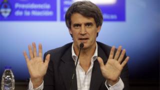 Argentine Finance Minister Alfonso Prat-Gay in Buenos Aires, Wednesday, Dec. 16, 2015.