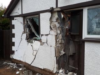 Damage caused to the house
