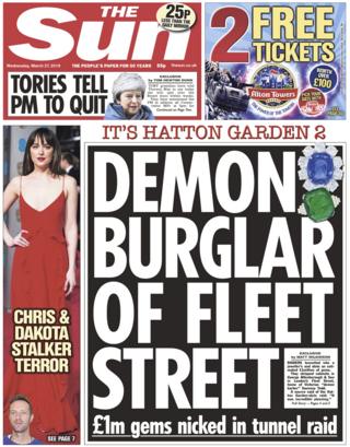 Sun front page, 27/3/19