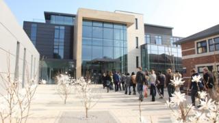 Exeter students in queue