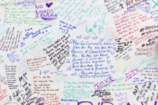 Wall of condolence