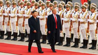 Presidente chinês Xi Jinping e Donald Trump