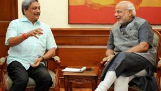 मनोहर पर्रिकर, नरेंद्र मोदी