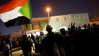 Protesters in Khartoum, 21 April