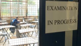 Examination sign