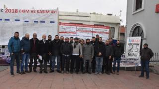 grevdeki izban işçileri