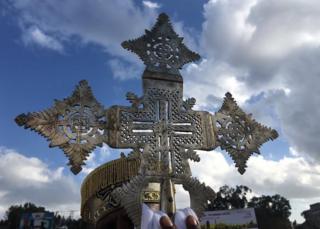 Orthodox cross in picture