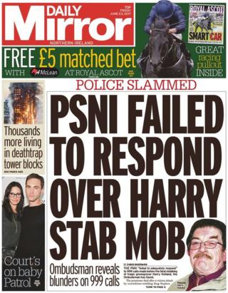 Daily Mirror front page