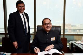 Alok Verma taking charge as CBI chief on 1 February 2017 in Delhi.