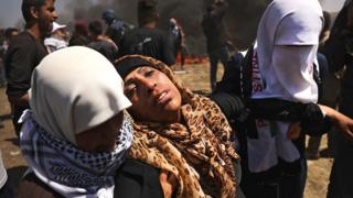 Abanye Palestine mu myiyerekano uno munsi itariki 15/05/2018