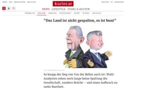 Screen grab from Kurier.at website