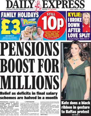 Daily Express front page