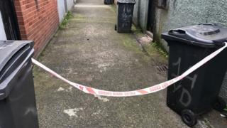 Alleyway cordoned off in York Parade in north Belfast