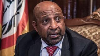 Berhanu Nega en conférence de presse, dimanche 9 septembre 2018, à son arrivée à Addis-Abeba