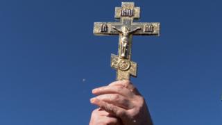 Russian Orthodox Christian cross - file pic