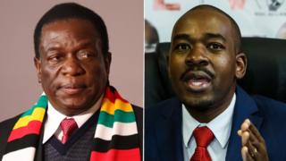 Emmerson Mnangagwa and Nelson Chamisa