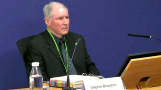 Stephen Bradshaw giving evidence to the Post Office public inquiry