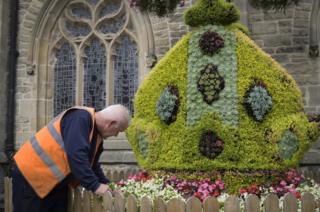 Durham Bishop's Mitre display in the Market Place