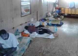 Prisoners suffering from chickenpox in a jail in Antigua
