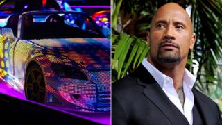 Auto de Fast & Furious y Dwayne Johnson, "La Roca". Foto: Fast & Furious Live/Getty.