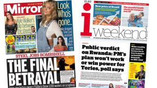 The Mirror and The I front pages for 20.01.24