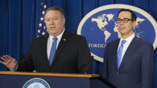 ABD Dışişleri Bakanı Mike Pompeo ve ABD Hazine Bakanı Steven Mnuchin, İran ile ilgili yaptırımlarla ilgili basın açıklamasını bugün gerçekleştirdi