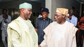 Atiku ya ci abincin rana tare da Olusegun Obasanjo