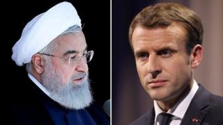 حسن روحانی و امانوئل مکرون