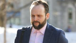 Joshua Boyle arrives for the first day of his trial at the courthouse in Ottawa, Ontario, Canada, March 25, 2019