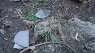 भारतीय वायुसेनेने बालाकोट इथं 'पेलोड' टाकलेल्या ठिकाणाचा हा फोटो पाकिस्तानच्या लष्कराचे प्रवक्ते जनरल असिफ गफूर यांनी ट्वीट केला आहे.
