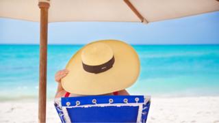 woman on holiday