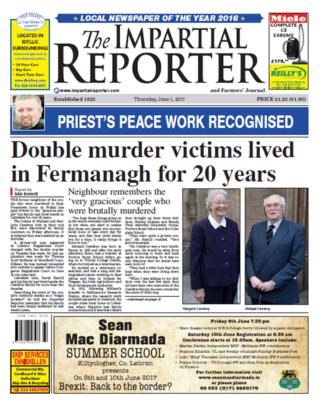 Impartial Reporter front page Thursday 1 June