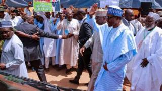 Aarẹ Buhari de si ibi ifẹnuko wọọdu ni Daura