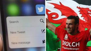 Mobile phone a Gareth Bale