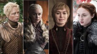 Brienne of Tarth, Daenerys Targaryen, Cersei Lannister, Sansa Stark