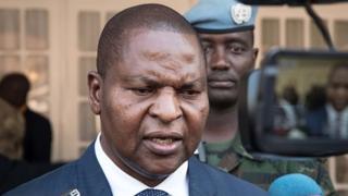 Le président centrafricain Faustin-Archange Touadéra