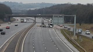 Image of M1 showing the diversion