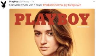 นิตยสารเพลย์บอยลงโฆษณาฉบับเดือนมีนาคม-เมษายนของตนทางทวิตเตอร์ 2017