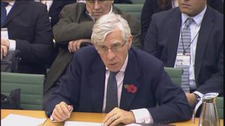 Mr Straw giving evidence to the Northern Ireland Affairs Committee.