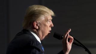 Donald Trump speaks at the Major Cities Chiefs Association and Major County Sheriff"s Association Winter Meeting in Washington, DC, February 8, 2017