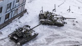 Tanques en Avdiivka