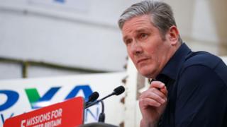 Keir Starmer, leader of the Labour party, at a speech on energy policy at Nova Innovation Ltd. in Edinburgh, UK, on Monday, June 19, 2023.