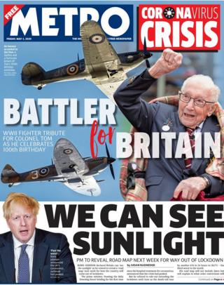 The Metro front page 1 May