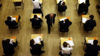 Pupils taking exams
