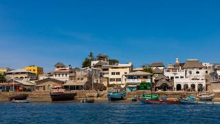 Lamu town pictured from the sea in 2019.